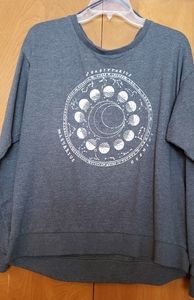 H&M Zodiac Print Gray Sweatshirt